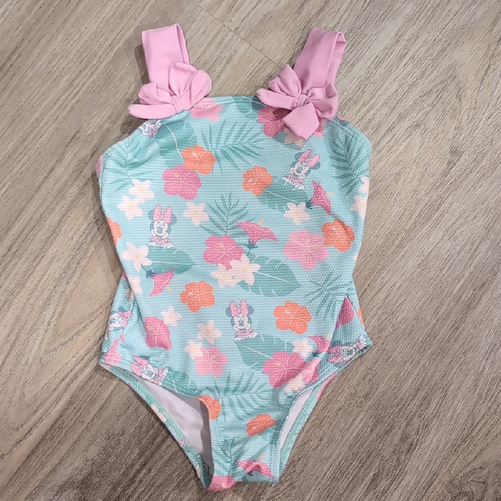 Disney Kids Swim One Piece - Pink and Mint